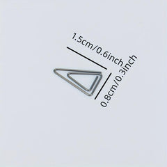 200 Mini Triangle Paper Clips Love Stainless Steel