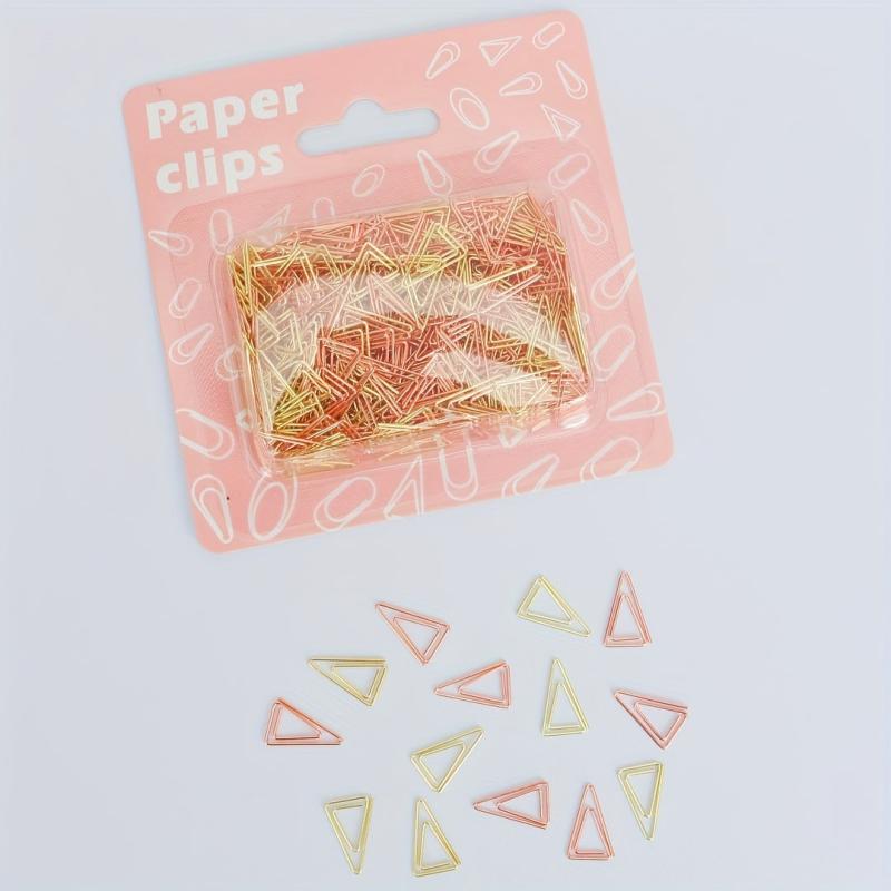 200 Mini Triangle Paper Clips Love Stainless Steel
