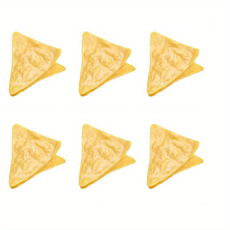 6pcs Potato Chip Shape Clip Data Storage Folder Food Bag Sealing Clip