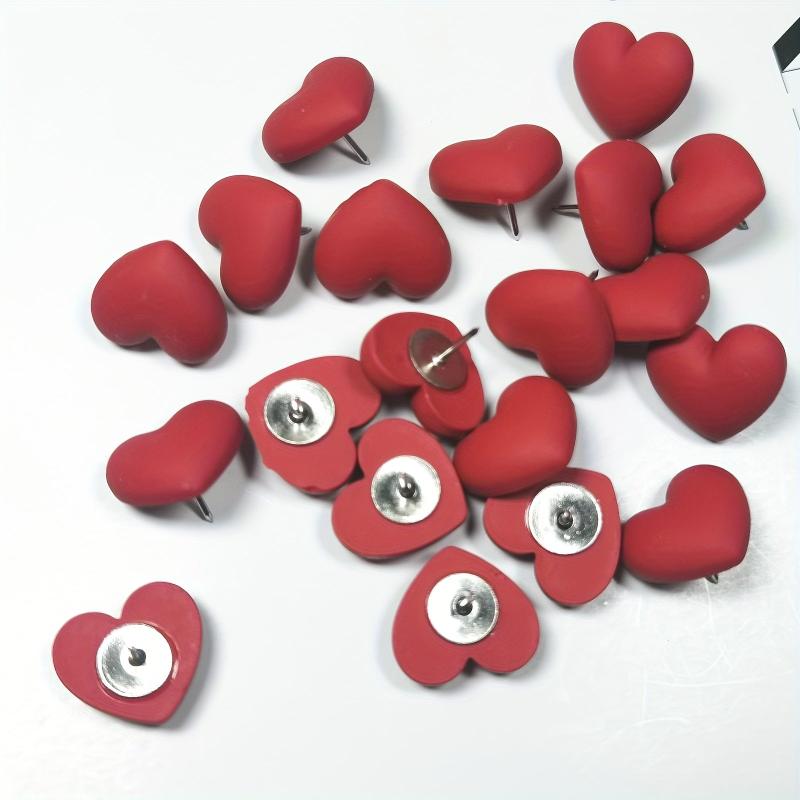 20pcs Heart Shaped Large Push Pins Thumb Tacks For Bulletin Board