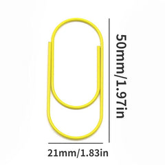 30pcs Mix Colors Metal Paper Clips Bookmarks For Office Notebook School Statione