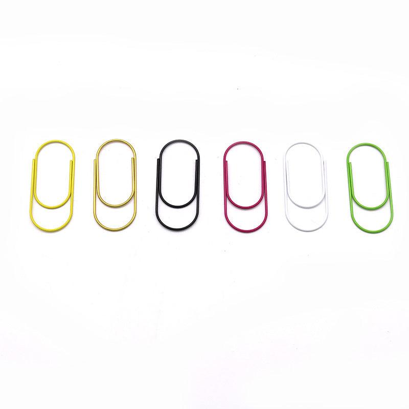 30pcs Mix Colors Metal Paper Clips Bookmarks For Office Notebook School Statione