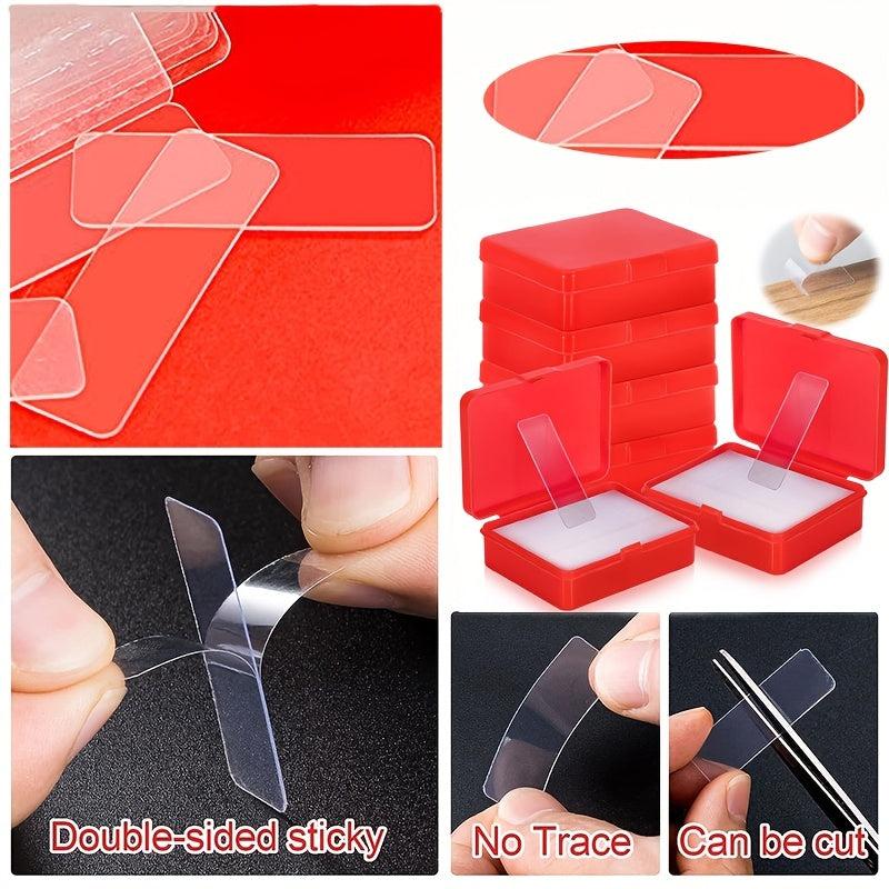 240 Transparent Rectangular Adhesive Stickers for Balloon Decoration