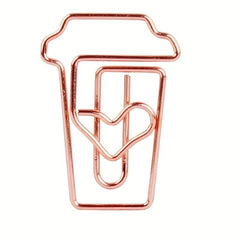 50pcs Creative Coffee Cup Paper Clip For School Office Home
