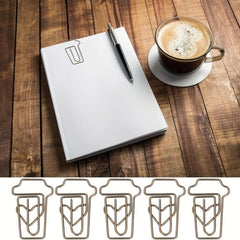 50pcs Creative Coffee Cup Paper Clip For School Office Home
