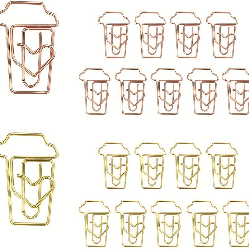 50pcs Creative Coffee Cup Paper Clip For School Office Home