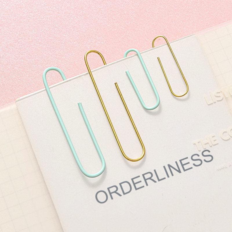 155pcs Long Tail Clip Paper Clip Macaron Ticket Clip Binding Set