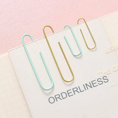 155pcs Long Tail Clip Paper Clip Macaron Ticket Clip Binding Set