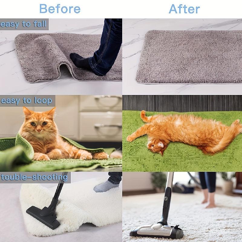 4pcs Grippers for Rugs Non Slip Rug Pads for Hardwood Floors and Tiles
