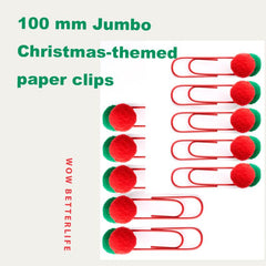 10-Piece Christmas Oversized Paperclip Set