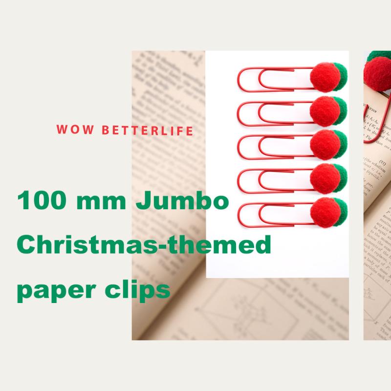 10-Piece Christmas Oversized Paperclip Set