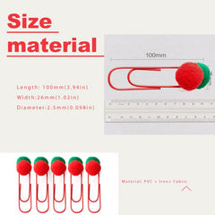 10-Piece Christmas Oversized Paperclip Set