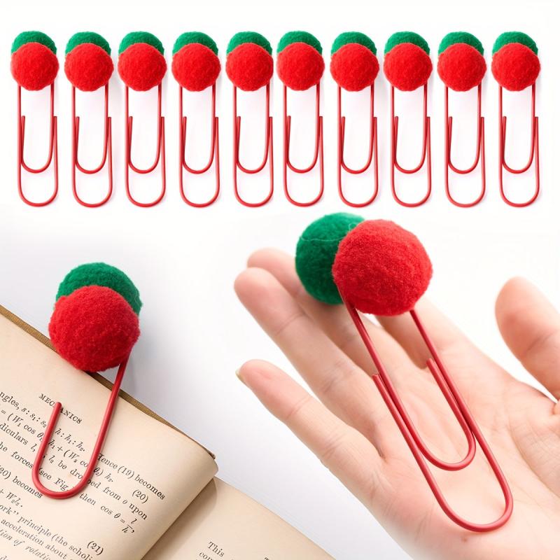 10-Piece Christmas Oversized Paperclip Set
