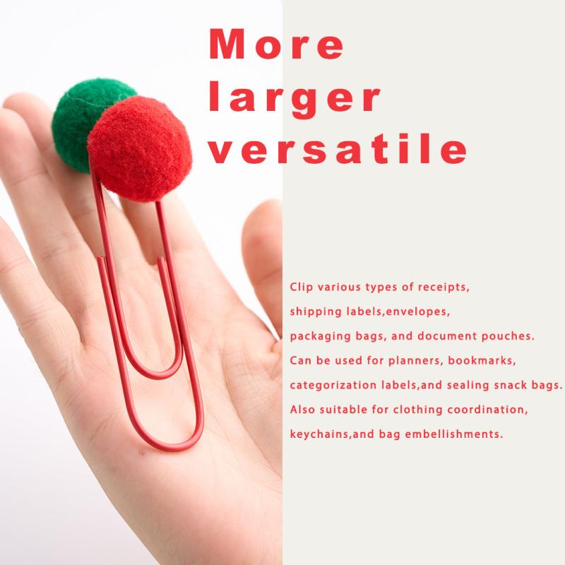10-Piece Christmas Oversized Paperclip Set