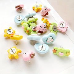 20pcs Cloud Love Heart Shaped Push Pins Cork Board Decoration