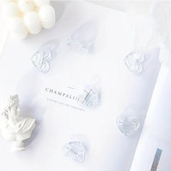 5 Packs Transparent Love Clip Student Girl Snack Sealing Clip