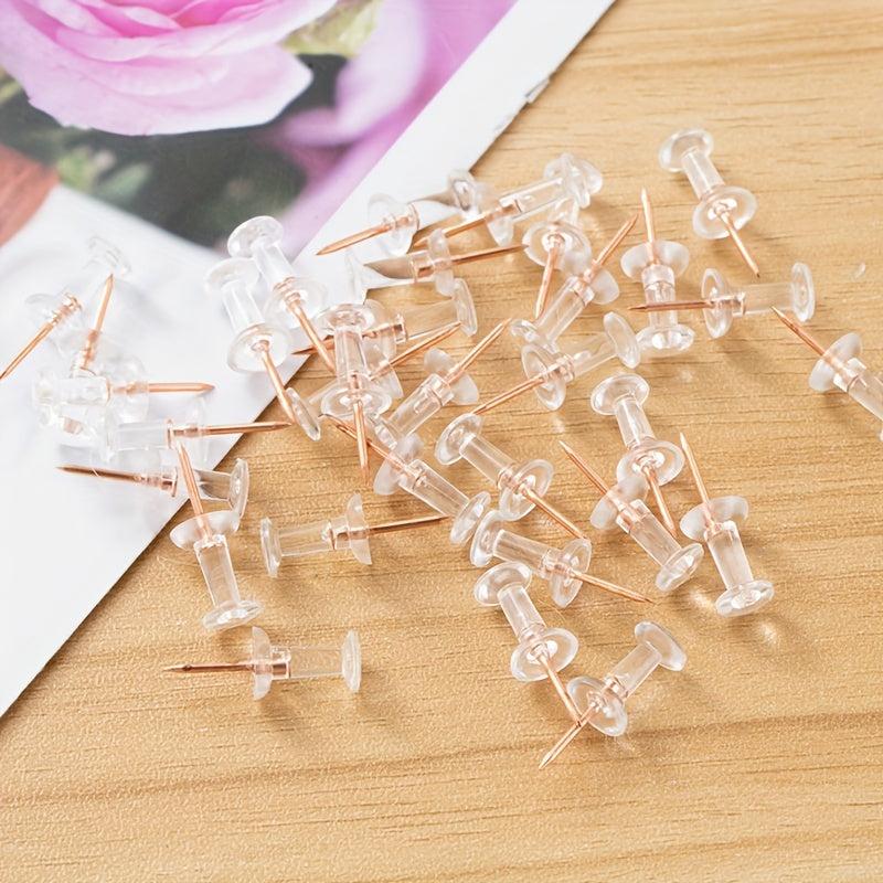 100pcs Rose Golden Push Pins For School Office Decor