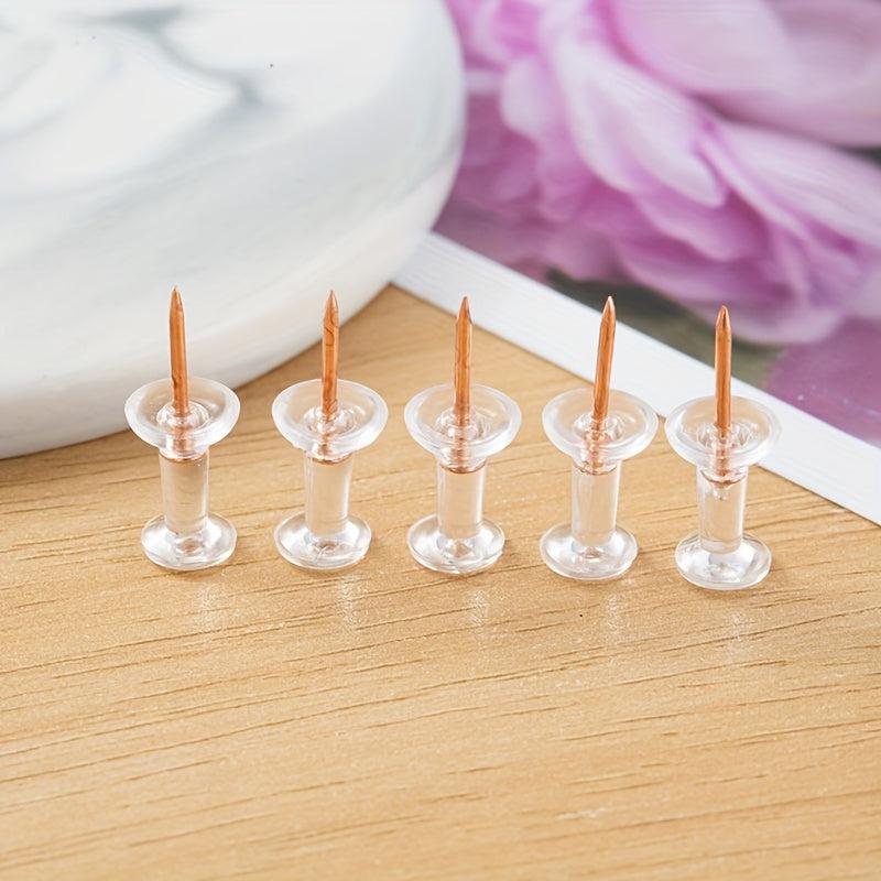 100pcs Rose Golden Push Pins For School Office Decor