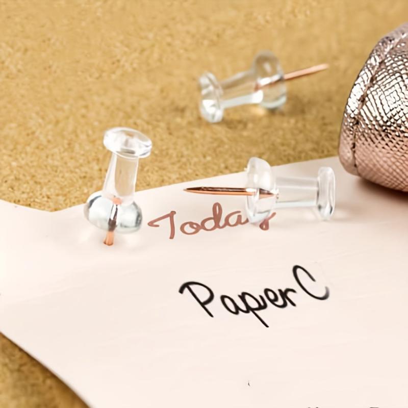 100pcs Rose Golden Push Pins For School Office Decor