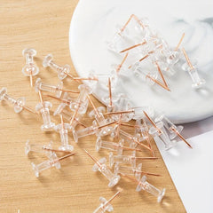 100pcs Rose Golden Push Pins For School Office Decor