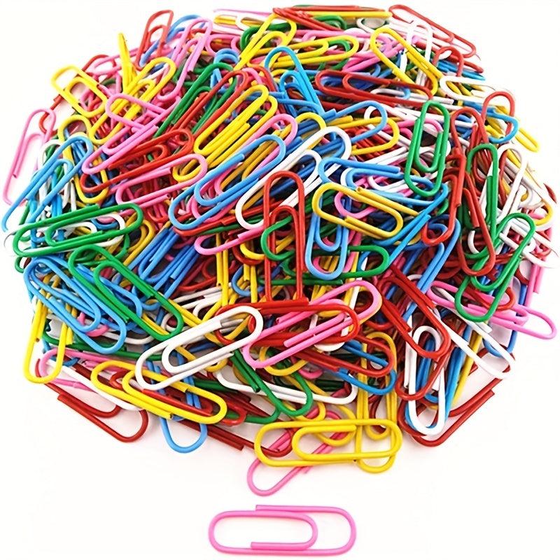 480pcs Rubber Coated Paper Clips 33mm Office Supplies