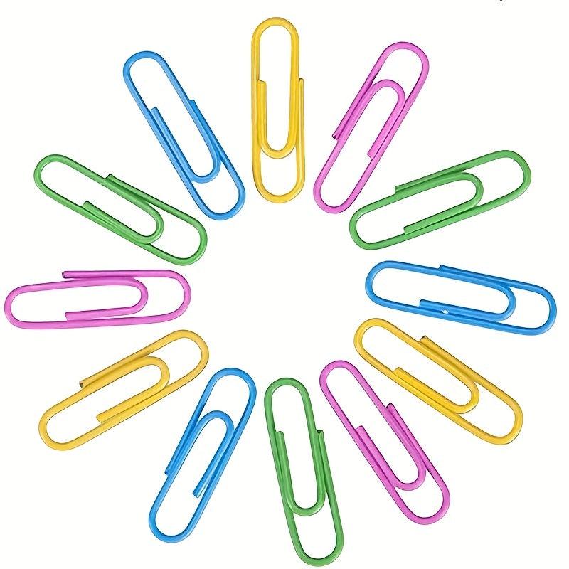 480pcs Rubber Coated Paper Clips 33mm Office Supplies
