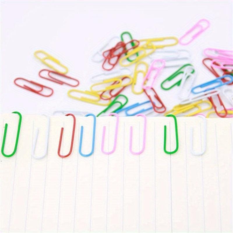 480pcs Rubber Coated Paper Clips 33mm Office Supplies