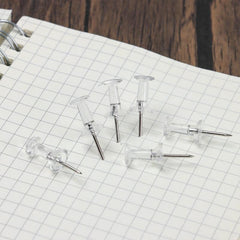 100pcs Clear Thumb Tacks Push Pins Office School Supplies