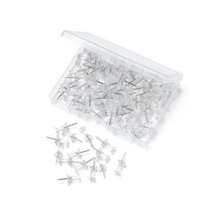 100pcs Clear Thumb Tacks Push Pins Office School Supplies
