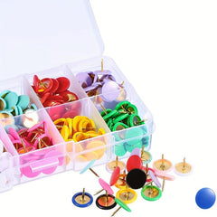 300 Colorful Pins Set in 10 Compartments