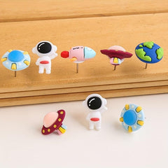 Cartoon Spaceship Astronaut Series Big Head Nail Wall Decoration