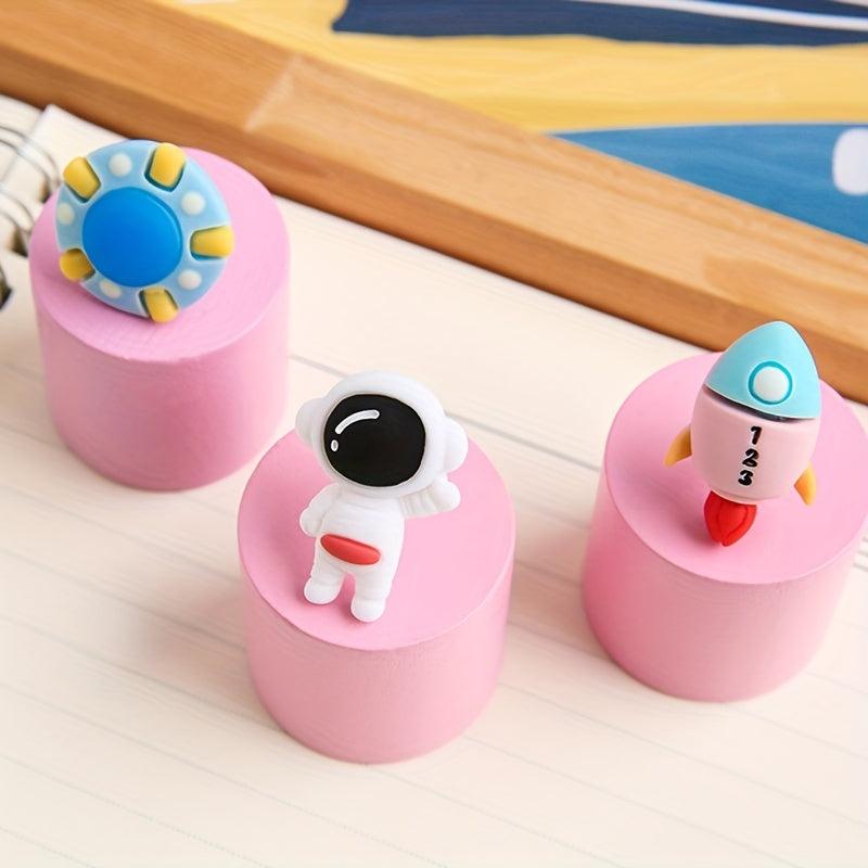 Cartoon Spaceship Astronaut Series Big Head Nail Wall Decoration