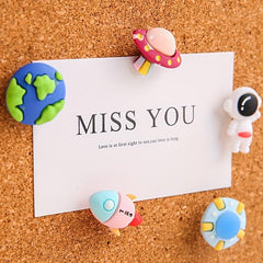 Cartoon Spaceship Astronaut Series Big Head Nail Wall Decoration