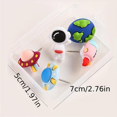 Cartoon Spaceship Astronaut Series Big Head Nail Wall Decoration