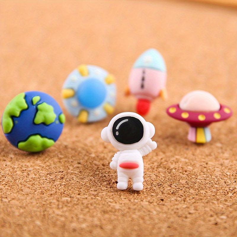 Cartoon Spaceship Astronaut Series Big Head Nail Wall Decoration