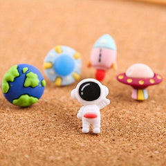 Cartoon Spaceship Astronaut Series Big Head Nail Wall Decoration