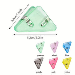 12pcs Triangular Paper Clips Bookmarks Student Plastic Page Marker Clips