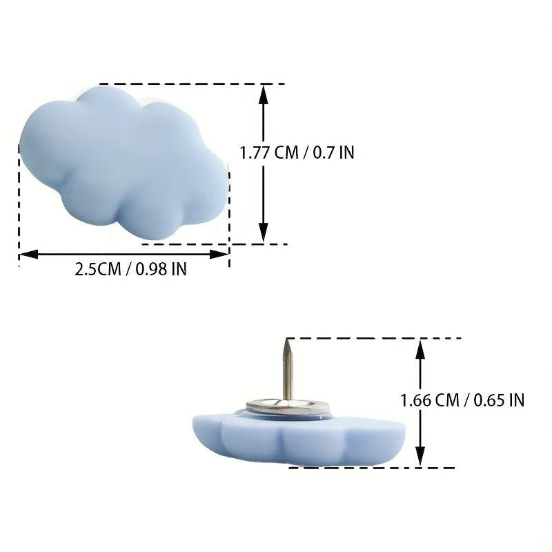 30pcs Cloud Push Pins Hanging Posters Photos Memo DIY School Office Supplies