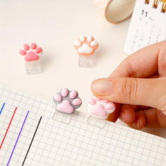 4 Cartoon Cat Claw Journal Clips Acrylic Office Supplies Student Book Clips
