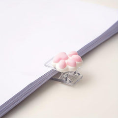 4 Cartoon Cat Claw Journal Clips Acrylic Office Supplies Student Book Clips