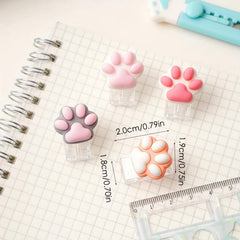 4 Cartoon Cat Claw Journal Clips Acrylic Office Supplies Student Book Clips