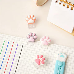4 Cartoon Cat Claw Journal Clips Acrylic Office Supplies Student Book Clips