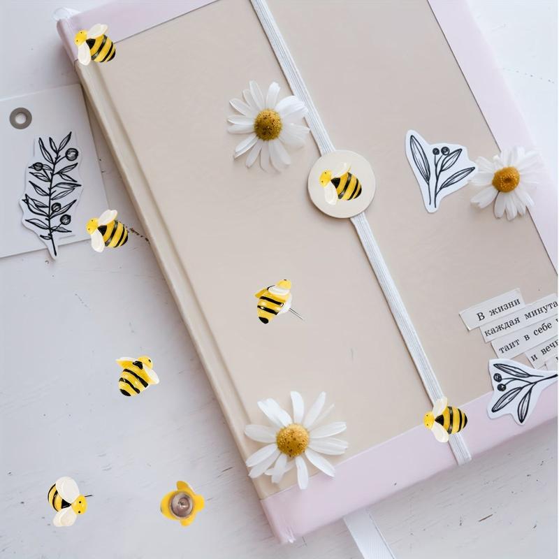Bee Pins 30 PCS Decorative Push Pins For Cork Board Thumb Tacks Steel