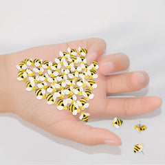 Bee Pins 30 PCS Decorative Push Pins For Cork Board Thumb Tacks Steel