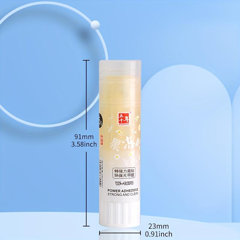 4pcs Egg Yellow Glue Sticks 0.52oz High Viscosity Stationery PVA