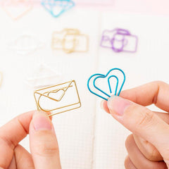 10pcs Cactus Diamonds Ice Cream Camera Clip Metal Binder Clips