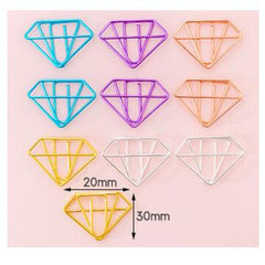 10pcs Cactus Diamonds Ice Cream Camera Clip Metal Binder Clips