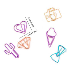10pcs Cactus Diamonds Ice Cream Camera Clip Metal Binder Clips