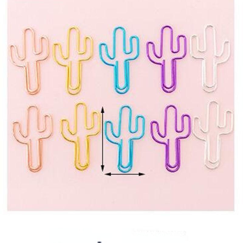 10pcs Cactus Diamonds Ice Cream Camera Clip Metal Binder Clips