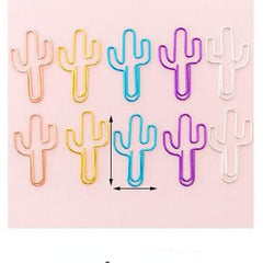 10pcs Cactus Diamonds Ice Cream Camera Clip Metal Binder Clips